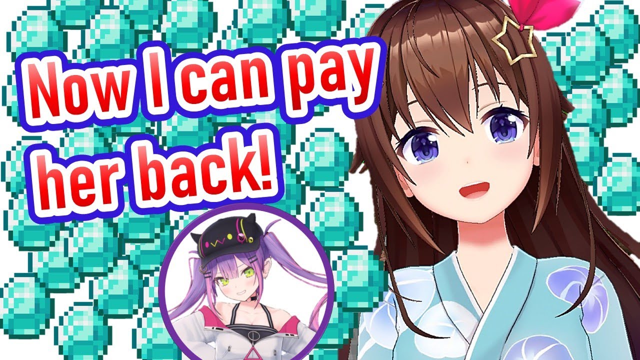 Sora wins the bet and returns the diamonds to Towa almost double.【Hololive/English subtitles】