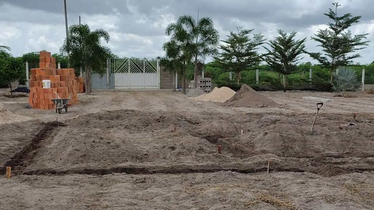 COMEÇANDO CONSTRUIR O ALICERCE DA CASA DA CHÁCARA 