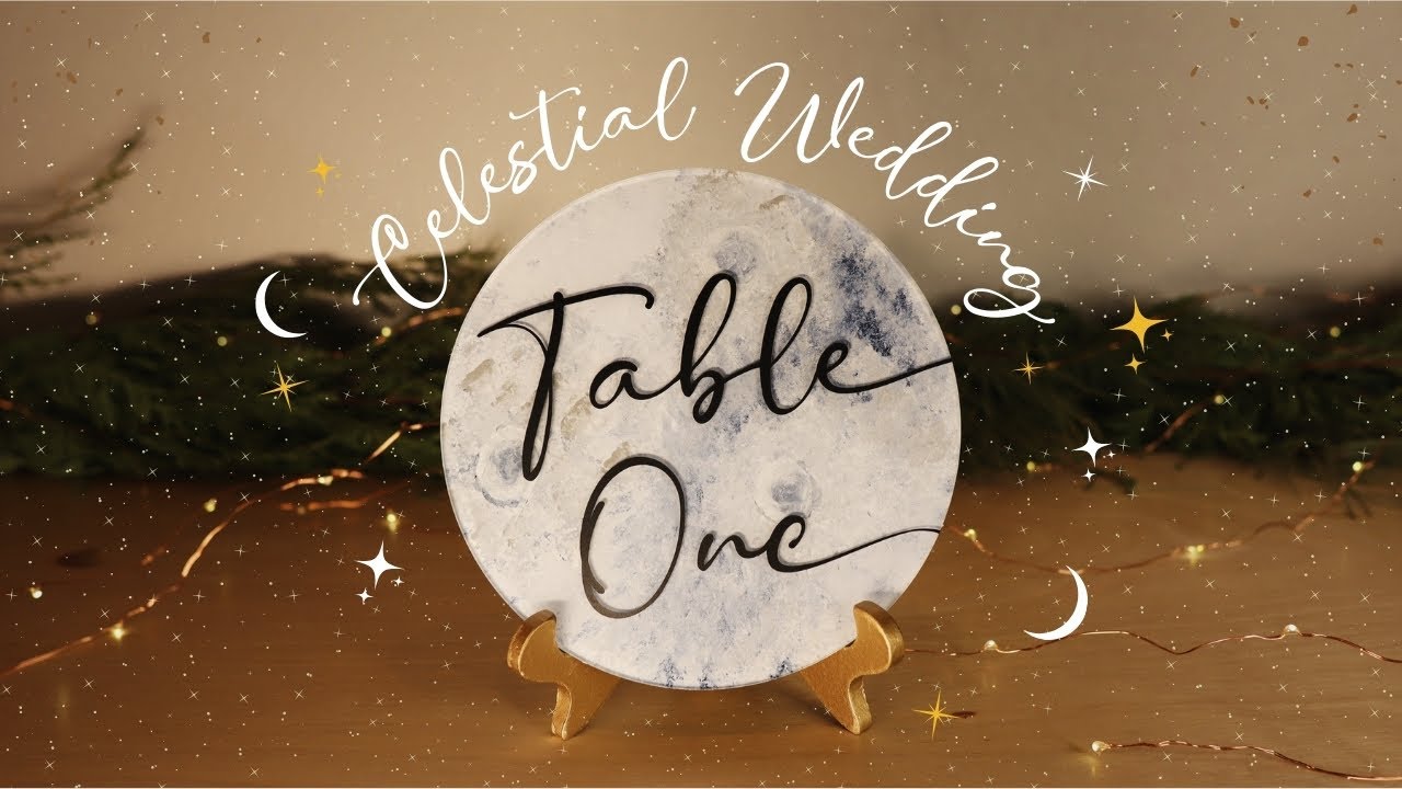 Celestial Wedding Table Number 🌙✨ DIY Painted Acrylic Wedding Sign