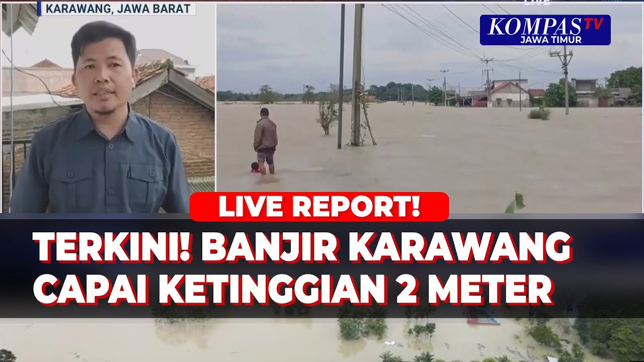 Kondisi Terkini Banjir Karawang Capai 2 Meter, Permukiman Terendam Ribuan Warga Mengungsi