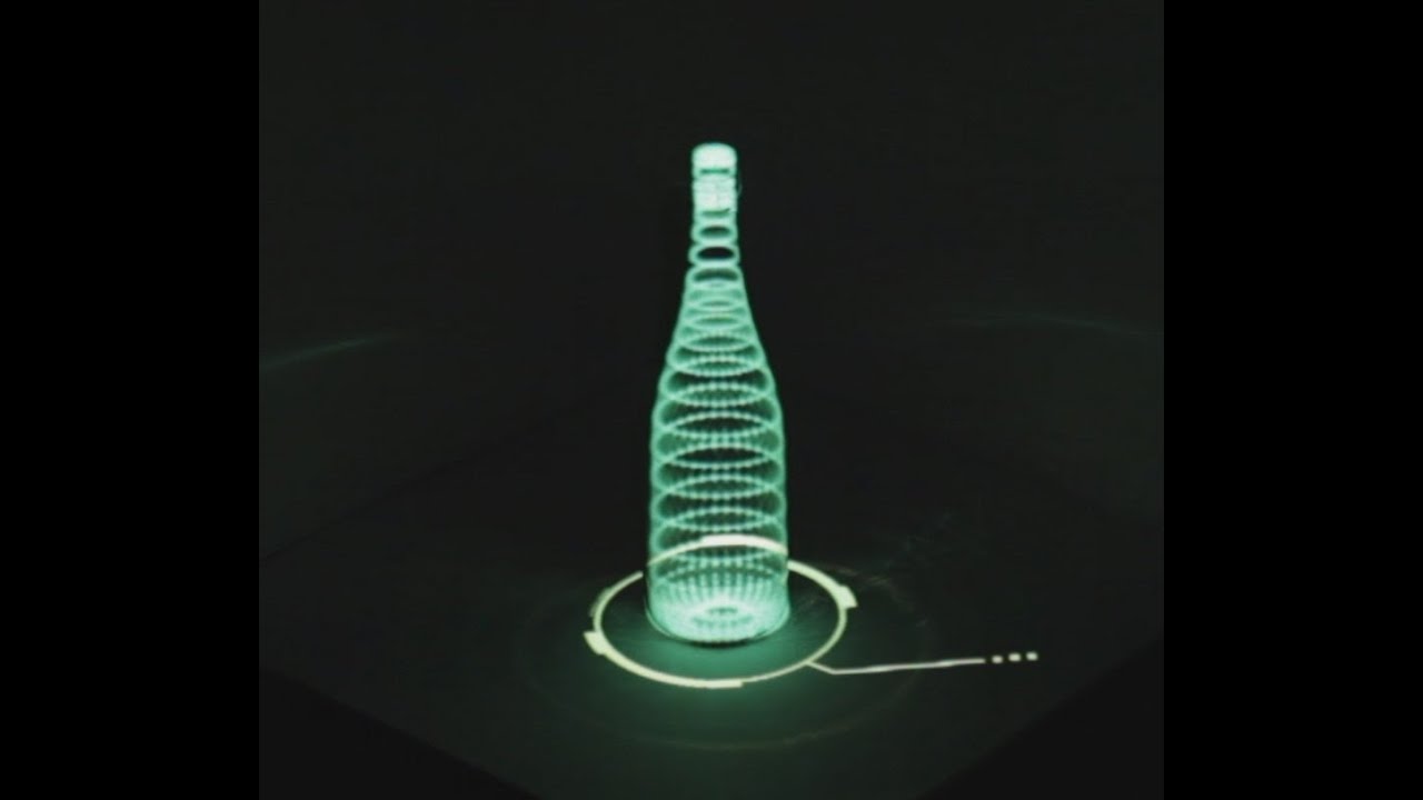 Projection mapping on bottle