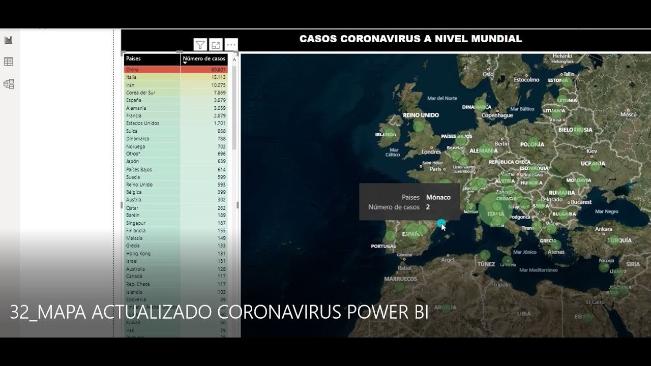 #32 Mapa Actualizado Coronavirus Power BI