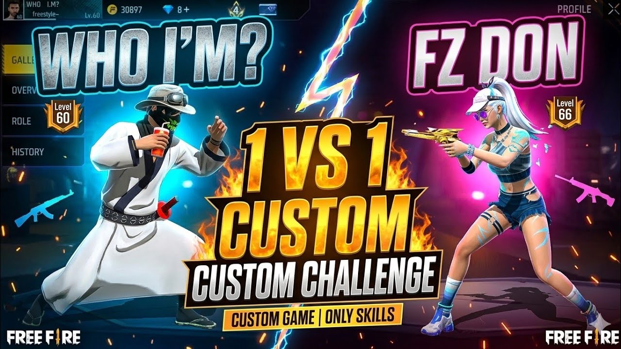 Custom chalenge me (fz don) 🤣 Please subscribe to the channel #freestyle #freefire #youtube 