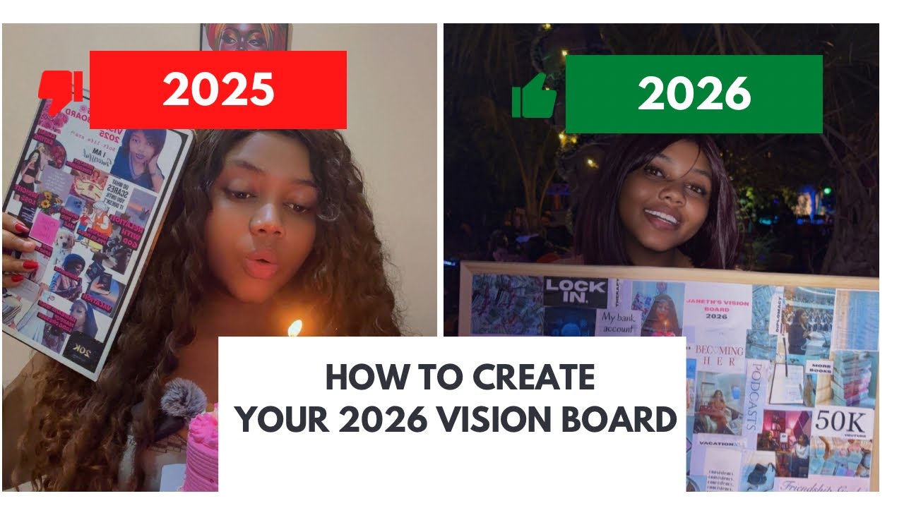 HOW TO CREATE A DIGITAL & A HAND-MADE VISION BOARD FOR 2026😍