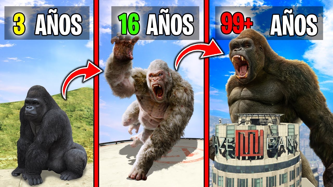 SOBREVIVÍ 99 AÑOS como KING KONG en GTA 5