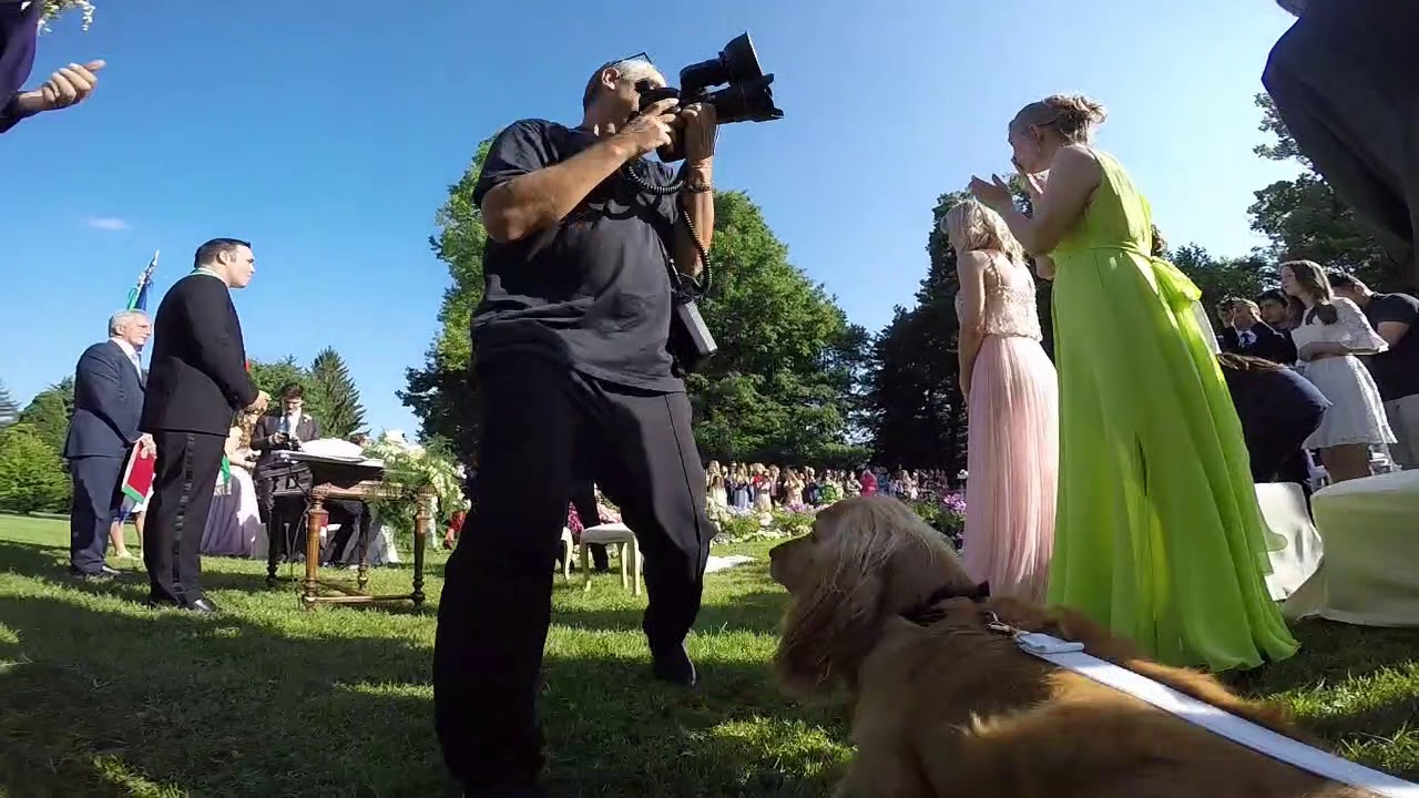 MATRIMONIO VIP: Filippa Lagerback e Daniele Bossari  Ospite d&rsquo;onore Whisky, il cocker della coppia