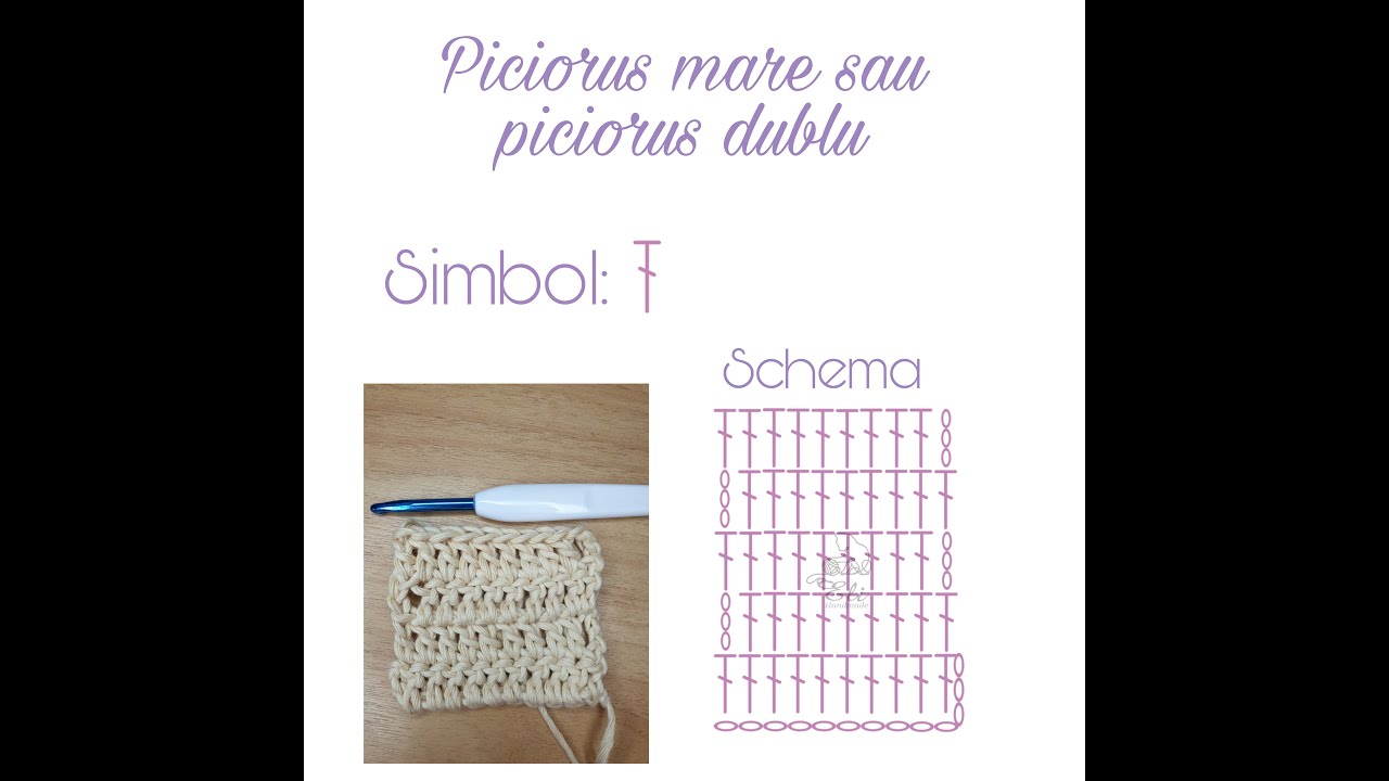 Învățăm să croşetăm | Piciorus mare | Piciorus dublu