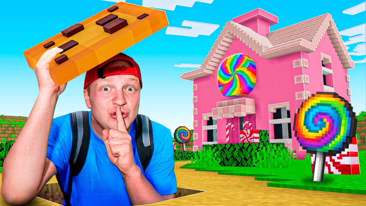 10 Ways to SNEAK Into a Candy Store in Minecraft!