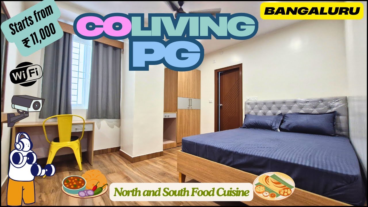 Coliving PG in Hebbal, Bangalore | Spacious Single & Double Sharing Rooms