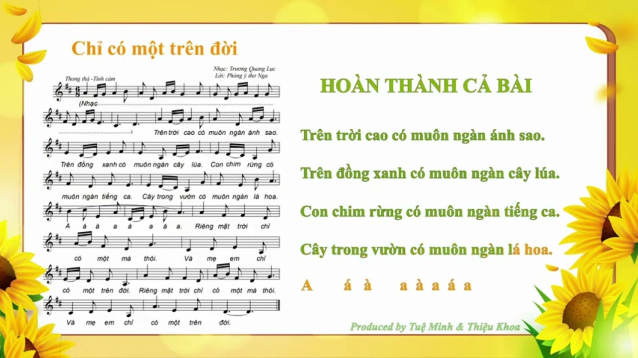 ÂN 6 KNTT Tiết 23: Học hát bài: Chỉ có một trên đời; TTÂN