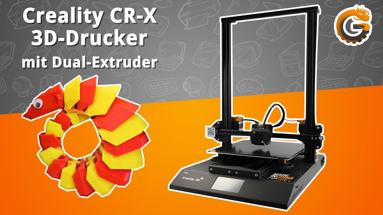 Creality CR-X 3D-Drucker: Zweifarbig drucken mit Dual Extruder - Test / DEUTSCH | China-Gadgets