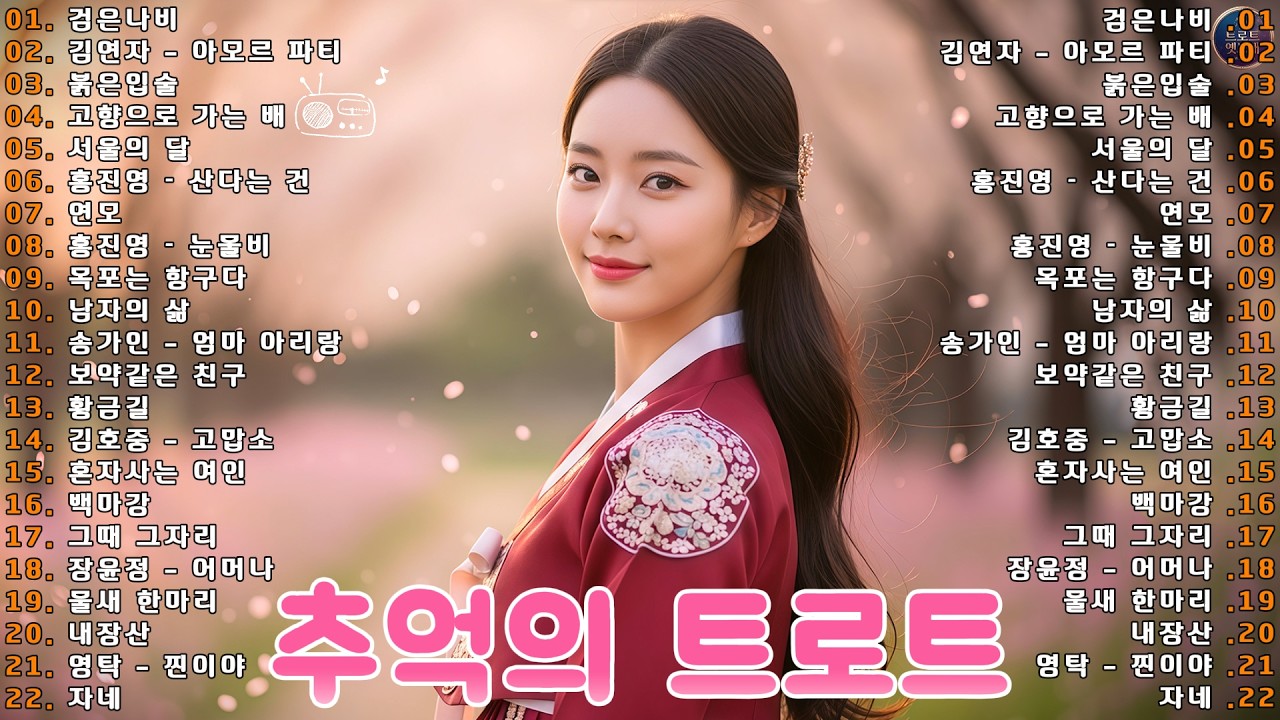 🎤 세월이 지나도 다시 듣고 싶은 노래… 추억의 트로트 명곡 22곡 모음  감성 트로트 플레이리스트