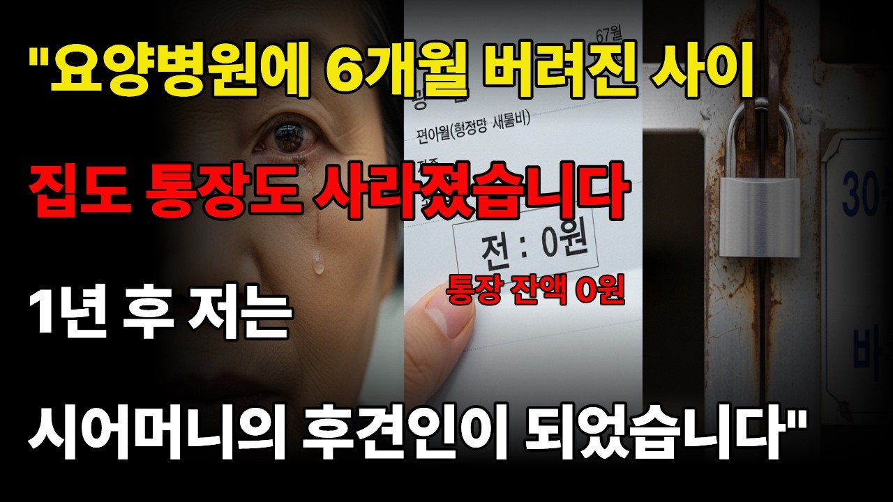 요양병원에 6개월 버려진 사이 집도 통장도 사라졌습니다 1년 후 저는 시어머니의 후견인이 되었습니다