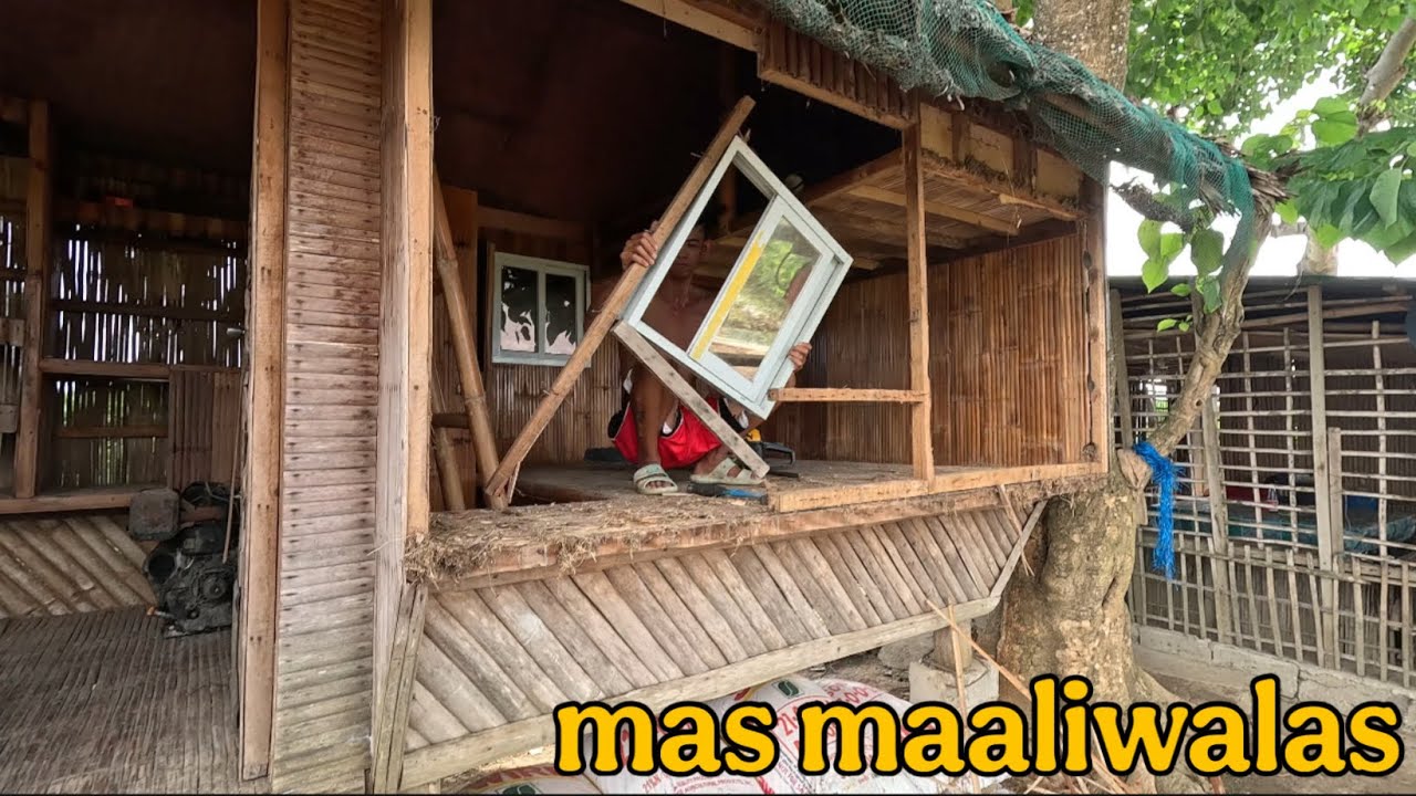 PAGBAKLAS NG BAHAY KUBO SA FARM