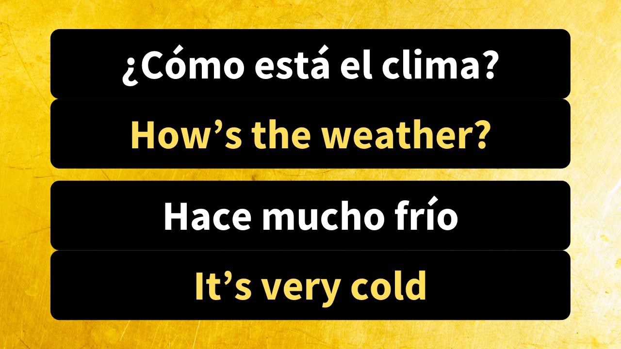 How to talk about the weather in Spanish