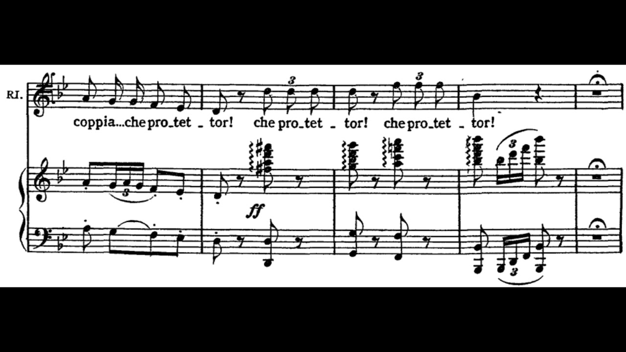 Volta la terrea (Un ballo in maschera - G. Verdi) Score Animation