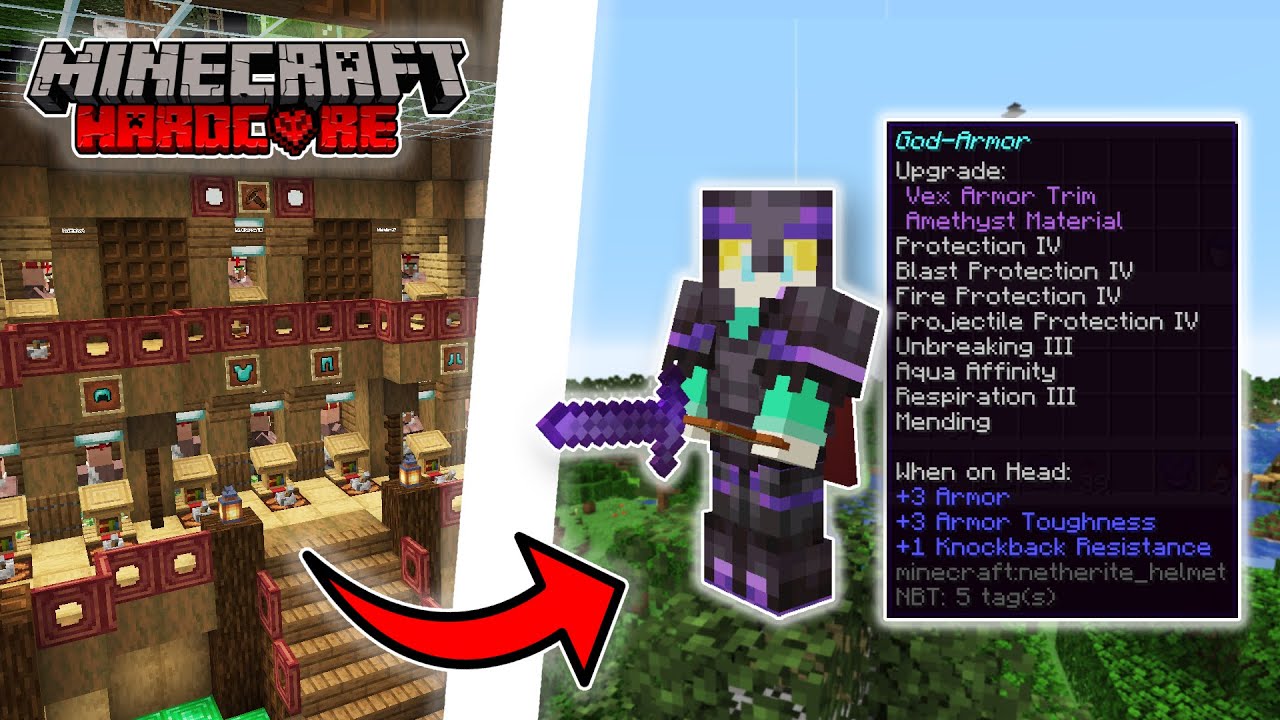 I got GOD ARMOR in Hardcore Minecraft! #14