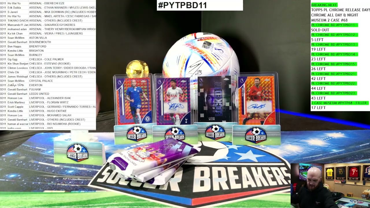 2026 TOPPS CHROME PREMIER LEAGUE EPLC26 SOCCER 6 BOX BREAKERS DELIGHT, PYT CASE BREAK #PYTPBD11