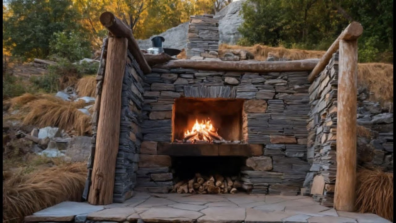 I’M BUILDING A DUGOUT FROM WILD STONE. ALONE IN THE FOREST.