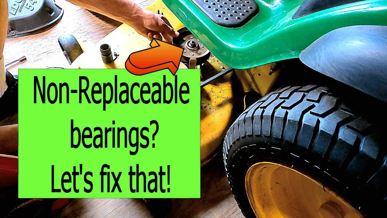 Замена подшипника деки косилки John Deere