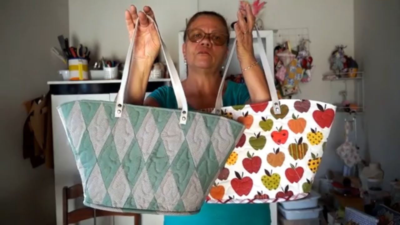 Como fazer passo a passo Bolsa cesta aula 4