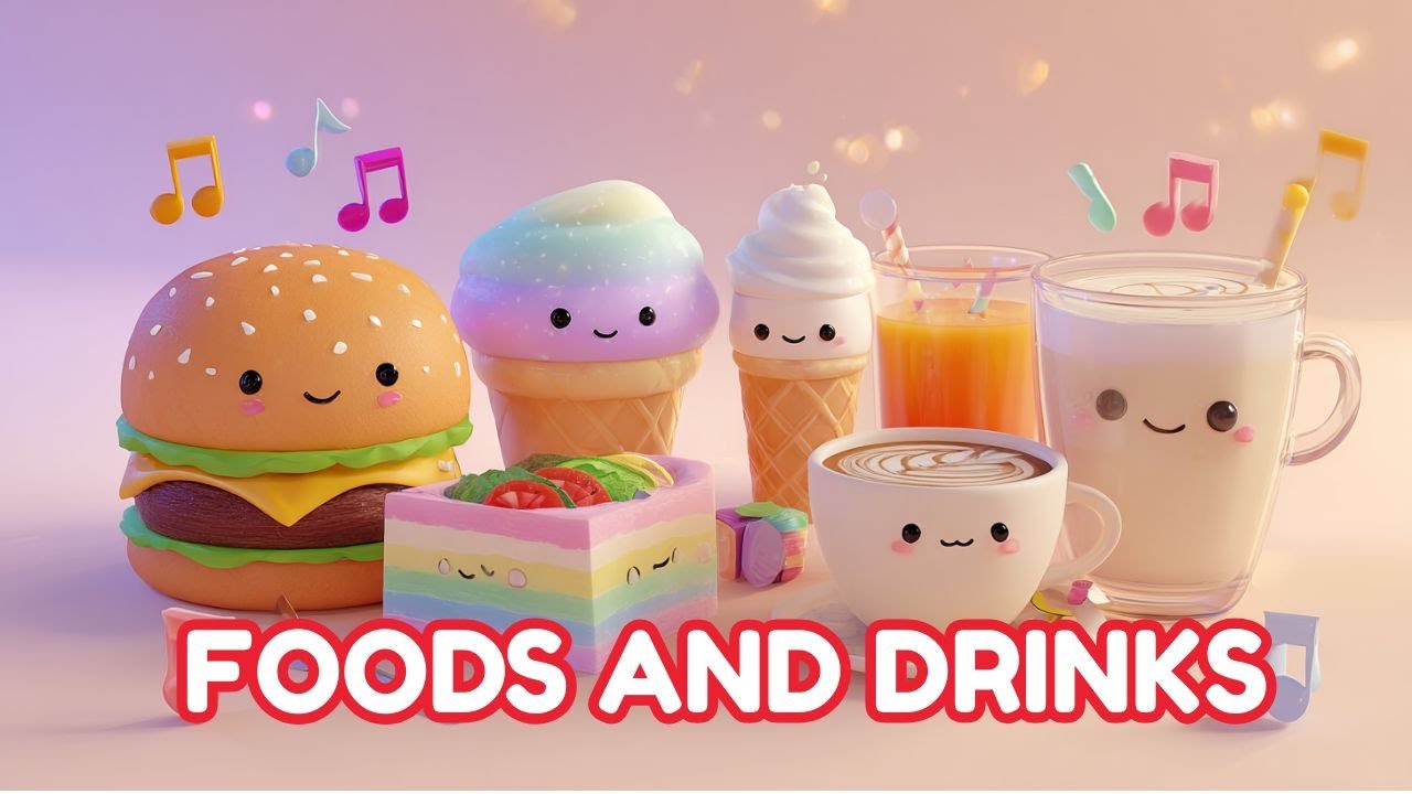 &ldquo;Foods & Drinks Song for Kids | Learn Food Vocabulary with Fun 3D Animation&rdquo; #songsforkids