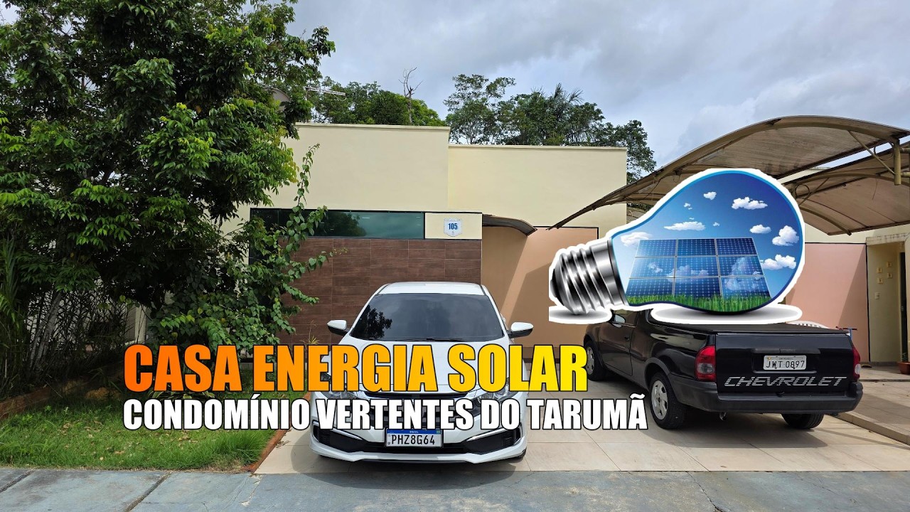 Vertentes do Tarumã, ENERGIA SOLAR, Casa com 3 quartos sendo 1 suíte, Quintal com grama
