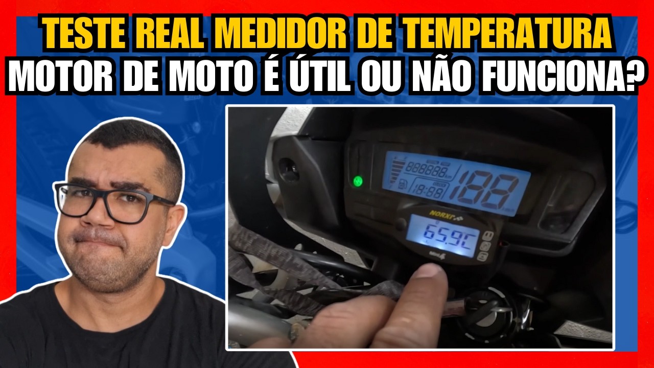 TESTAMOS NA PRATICA MEDIDOR DE TEMPERATURA MOTOR DE MOTO! FUNCIONA MESMO E PARA QUE SERVE?