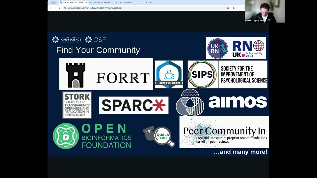 Getting Started on the OSF: A Hands-on Guide [April 14, 2025]