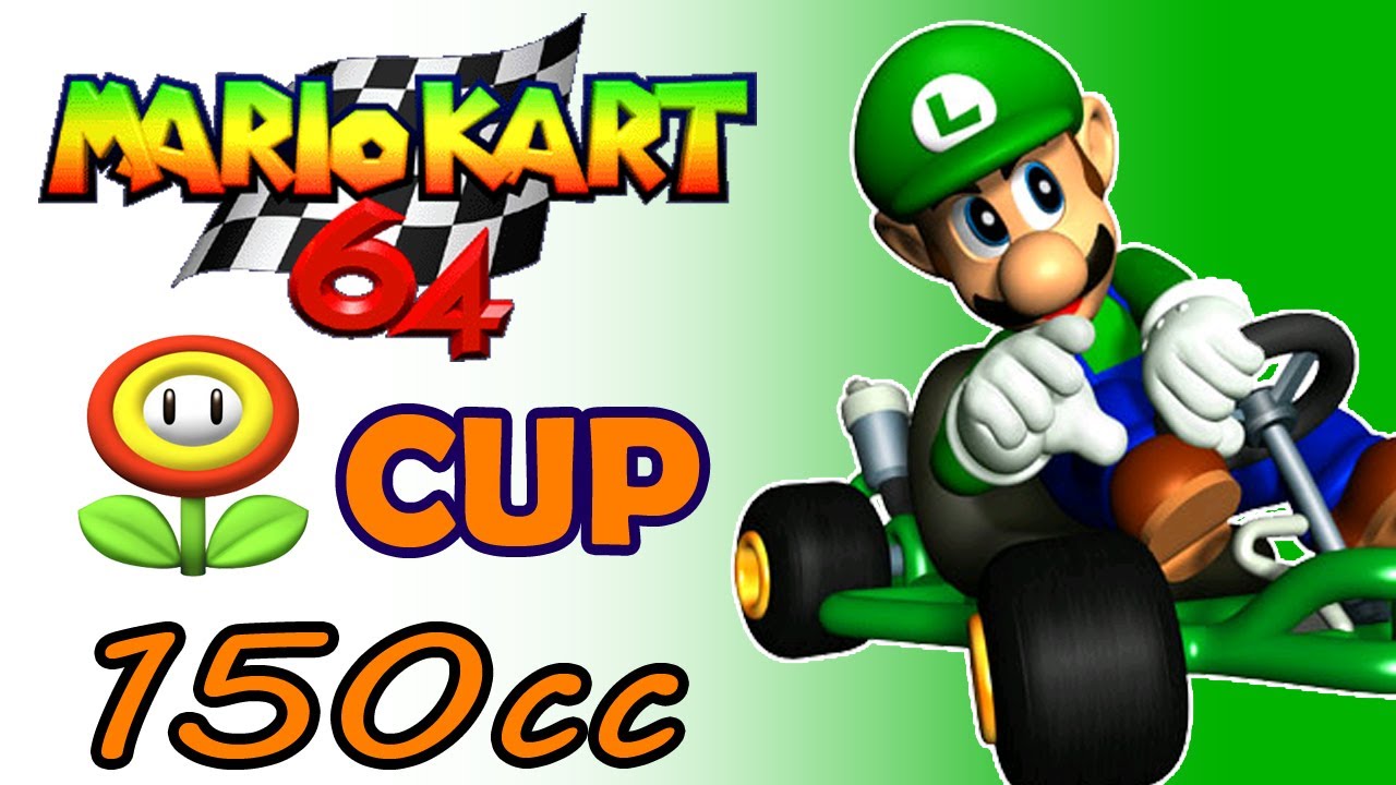 Mario Kart 64 - 150cc Flower Cup (Luigi) Gameplay [N64]