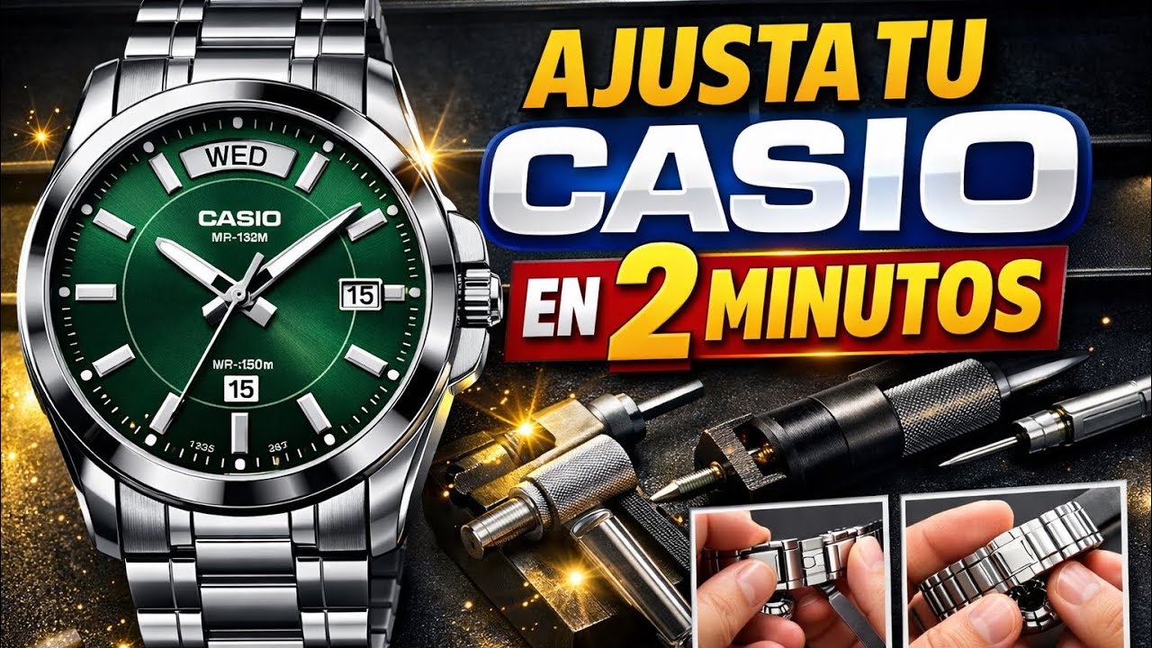 🤔Cómo ajustar el brazalete de un reloj Casio de manera rápida y fácil #casio #ajustarreloj