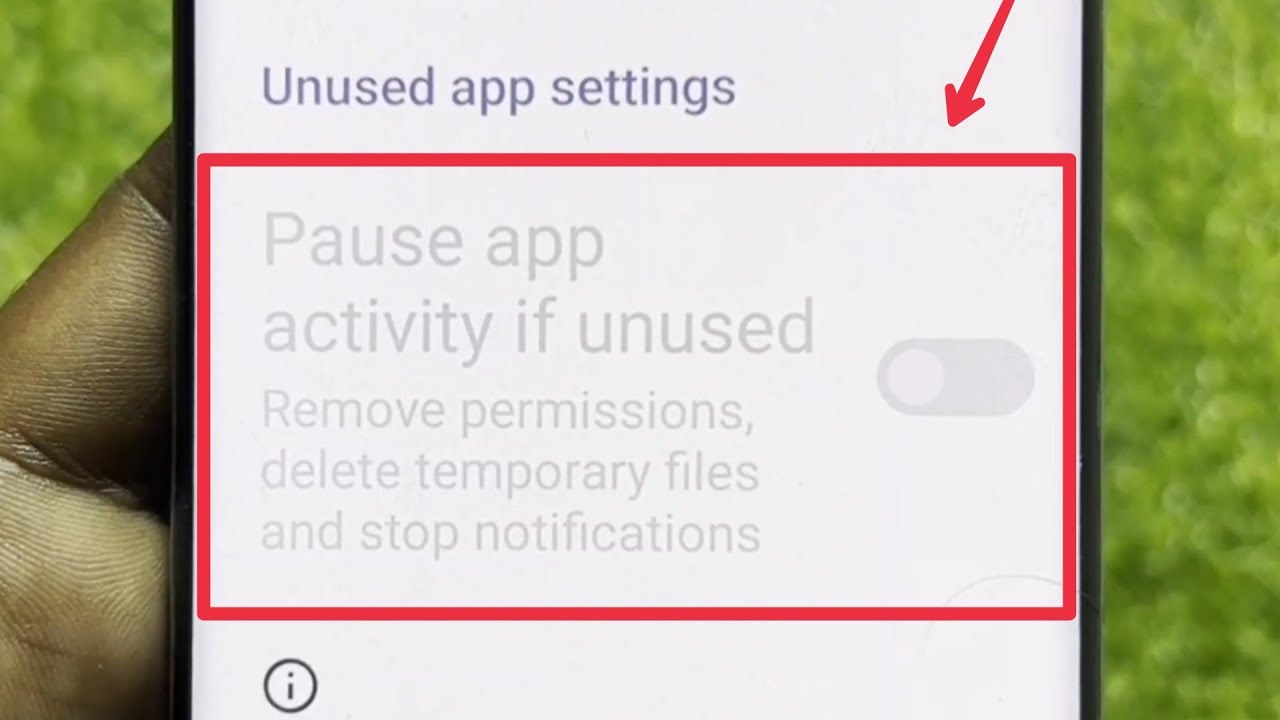 Remove permissions delete temporary files and stop notifications in Pause app activity if unused