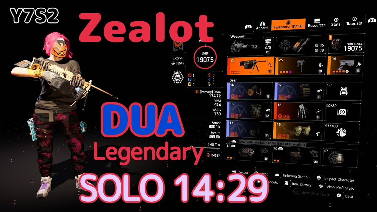 【BulletKing👑Red⑥】District Union Arena🧸Legendary SOLO(14:29)PS5【The Division2】