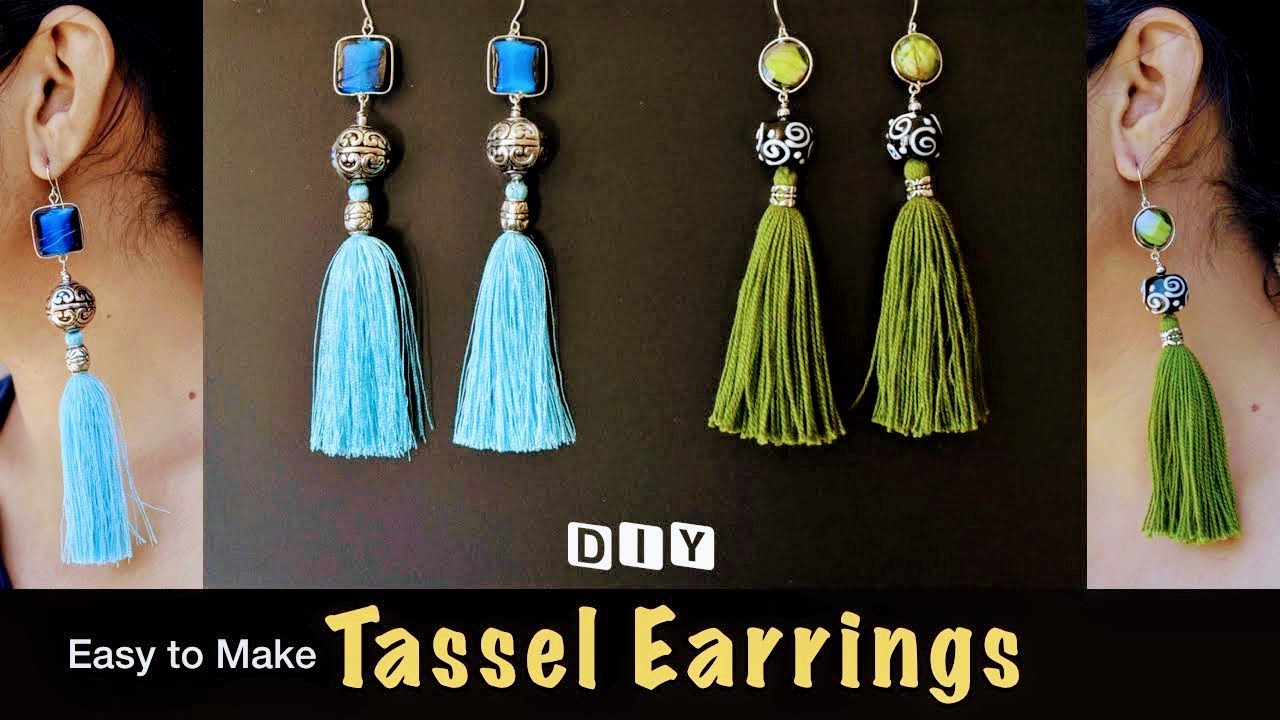 How to make Simple Tassel Earrings | DIY Tassels Earrings | VHMJ