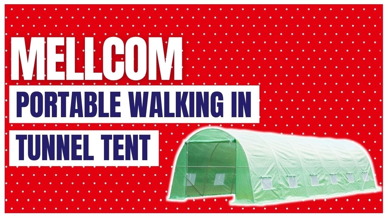 MELLCOM 26' x 10' x 6.6' Greenhouse Large Gardening Plant Hot House Portable Walking in Tunnel Tent