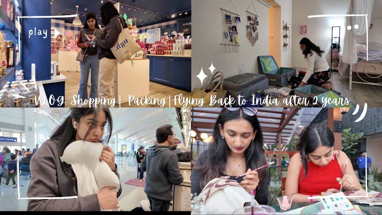 VLOG: Shopping | Packing | Flying Back to India after 2 years.