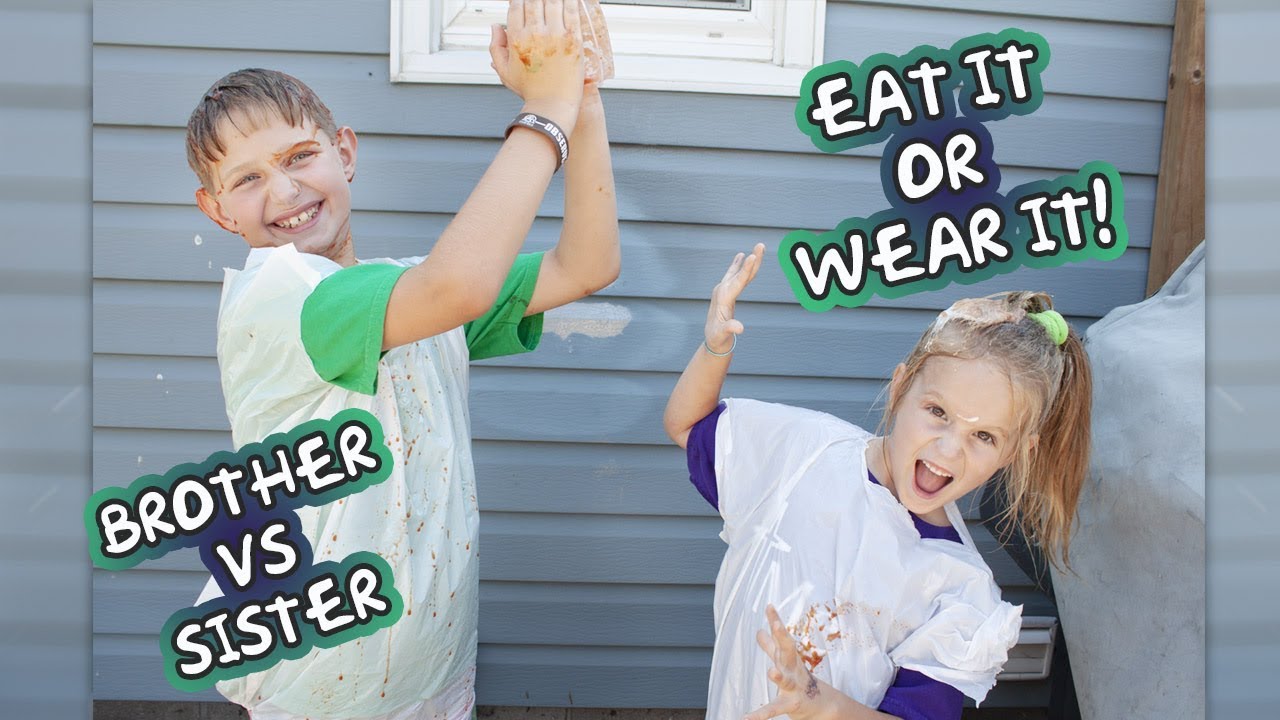 Eat It or Wear It Brother Vs Sister Challenge