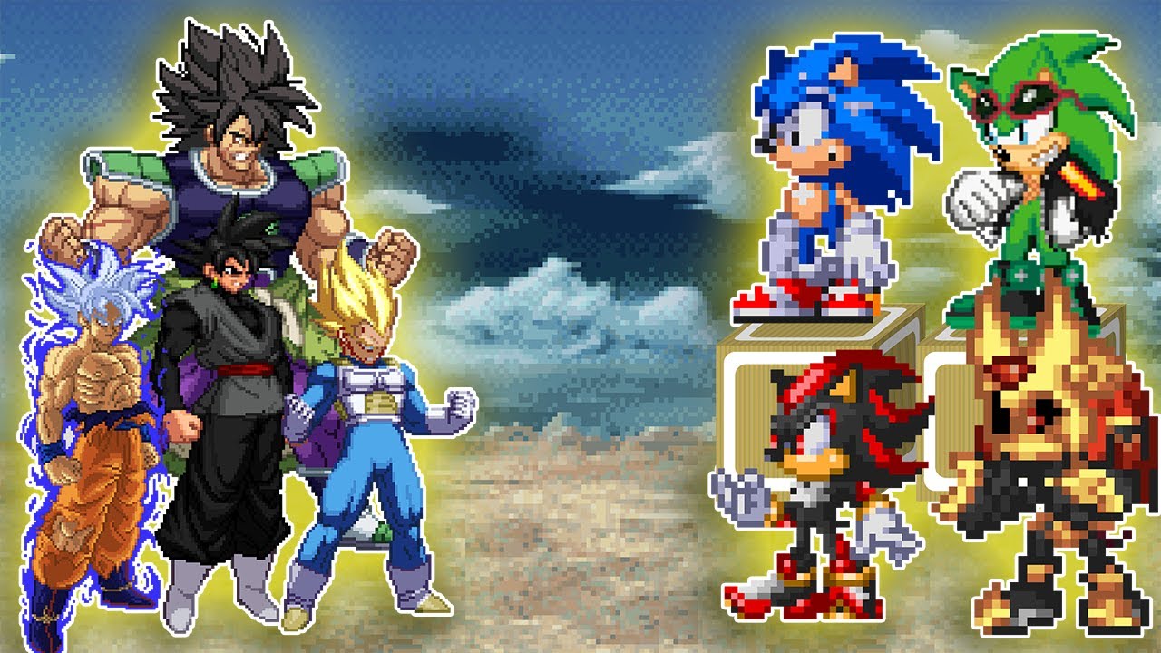 Goku, Vegeta, Broly VS Sonic, Shadow, Enerjak! Dragon Ball Super vs Archie Sonic Animation