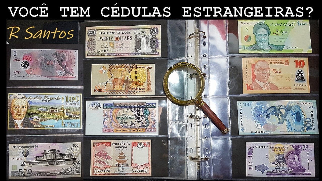 Minha Coleção de Cédulas Estrangeiras - Vários Países!