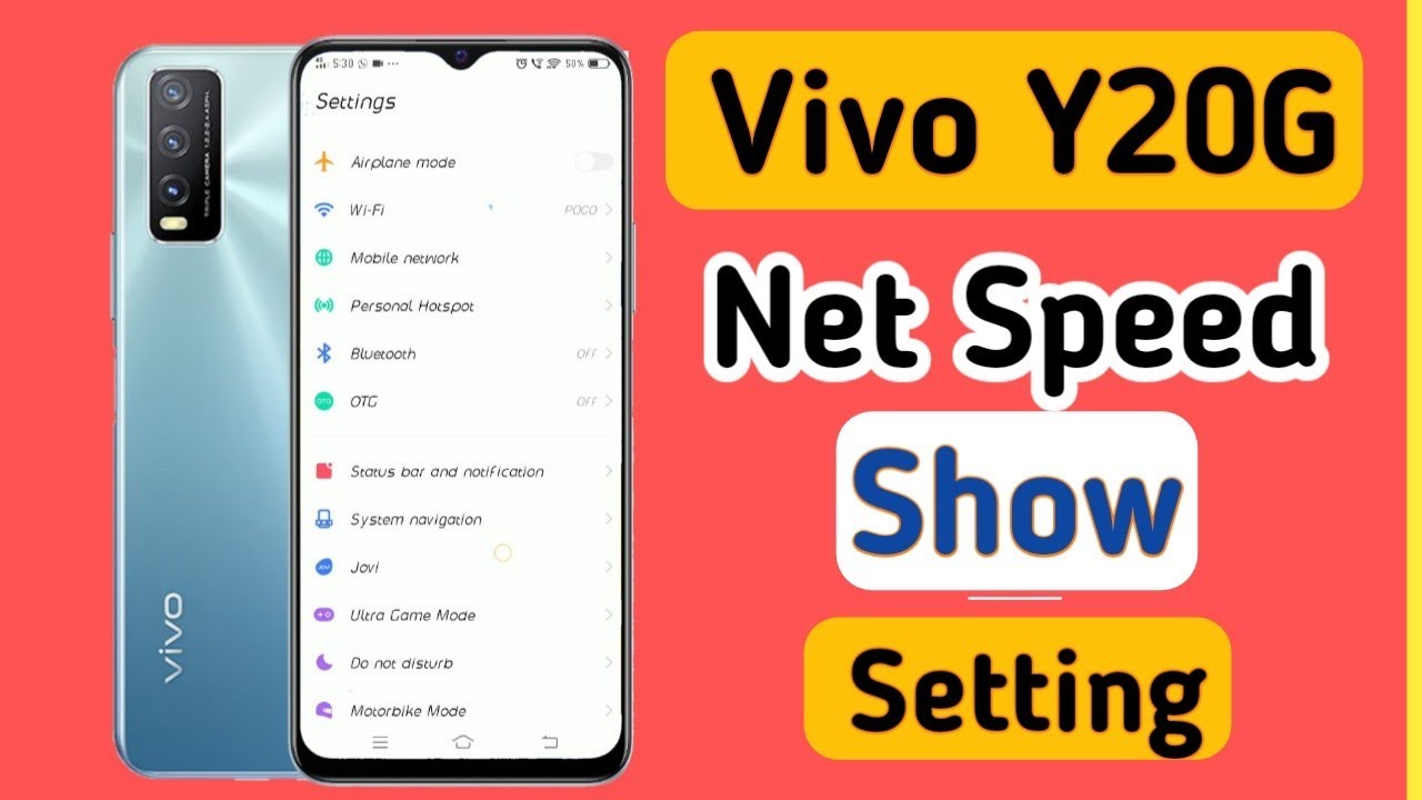 How to show net speed vivo y20g/vivo y20g me data speed kaise dekhe/network speed setting