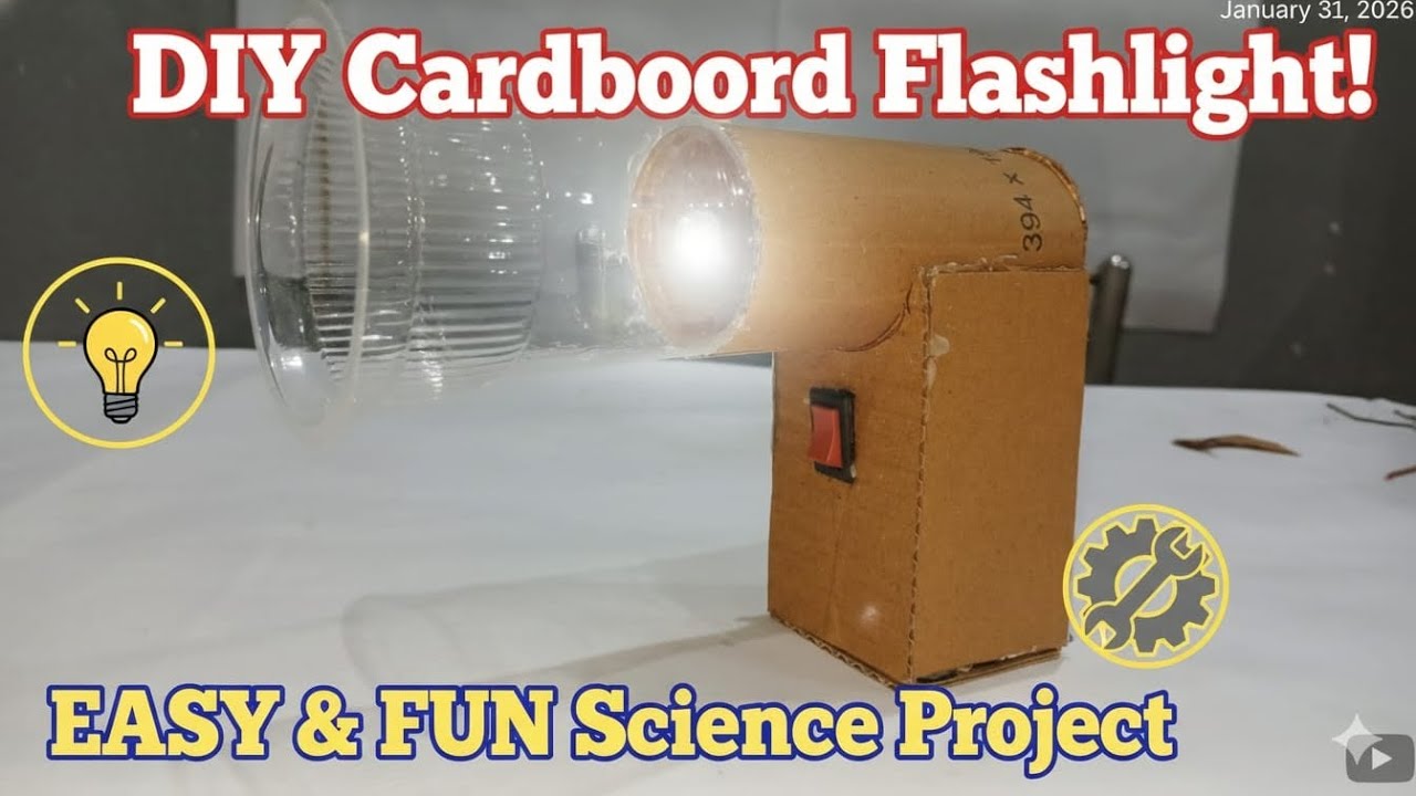 Amazing colourful light with cardboard & disposal#experiment#science#viral