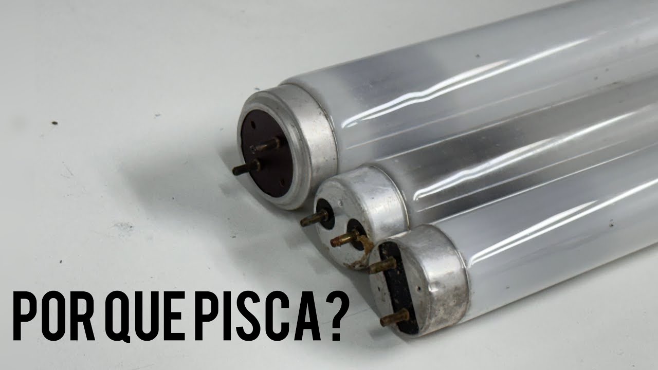 Por que a lâmpada fluorescente pisca quando queimada?