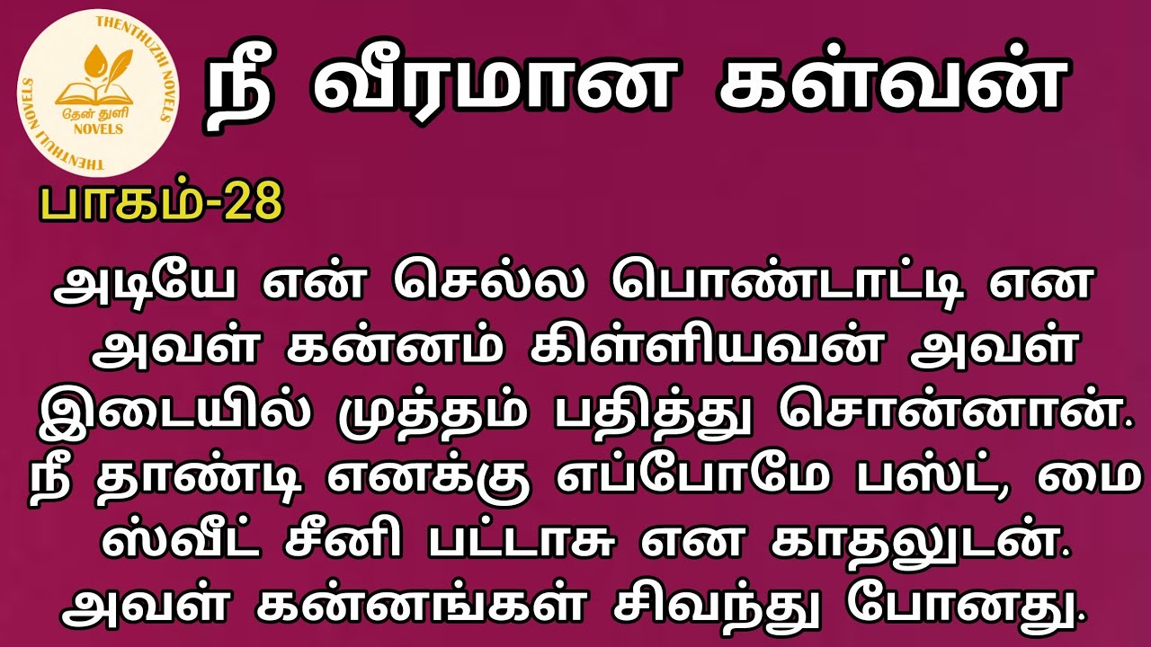நீ வீரமான கள்வன்! | nee veeramana kalvan |தேன்துளி நாவல்ஸ் | பாகம்-28| தேன்மொழி | Rj மோனிகா