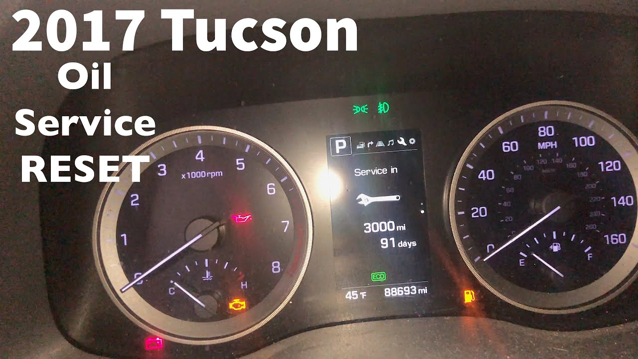2017 Hyundai Tucson oil service reset