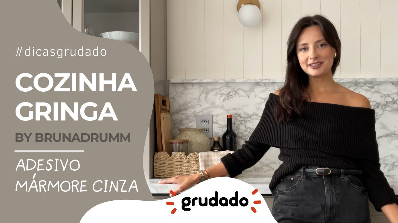 🛑 COZINHA GRINGA COM ADESIVOS LAV&Aacute;VEIS DA GRUDADO EM APARTAMENTO ALUGADO