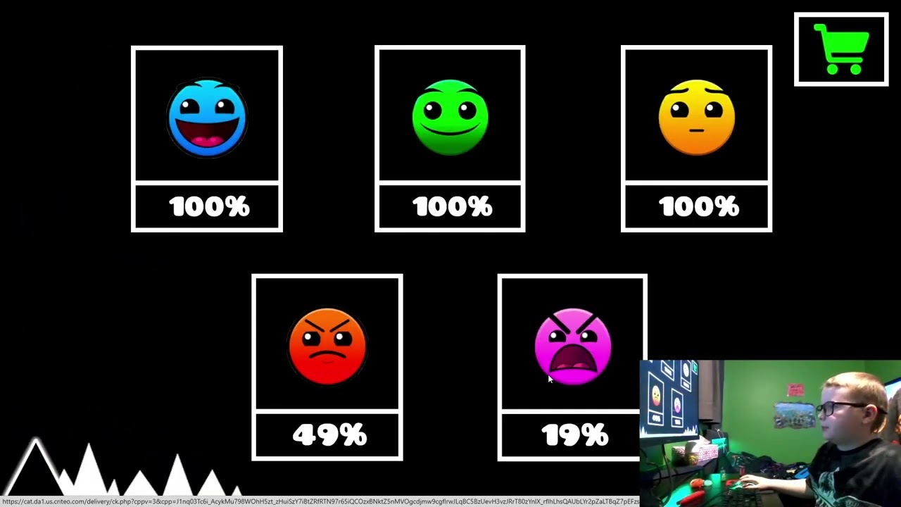 Potato Boy plays geometry dash black spider