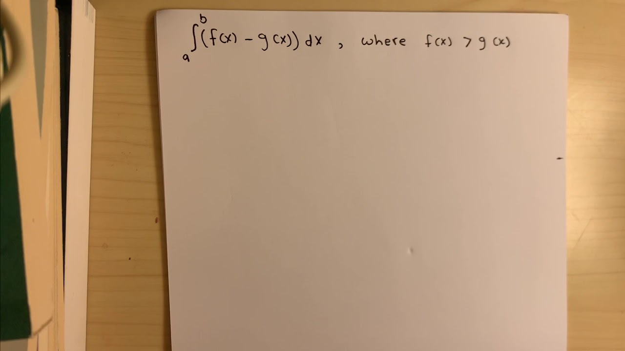 Finding area between two curves in terms of dx | calculus