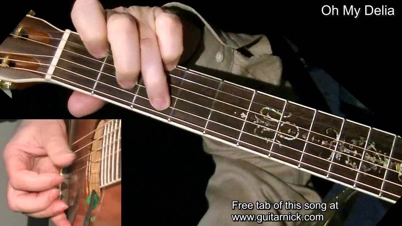 OH MY DELIA: Fingerpicking Guitar Lesson + TAB by GuitarNick