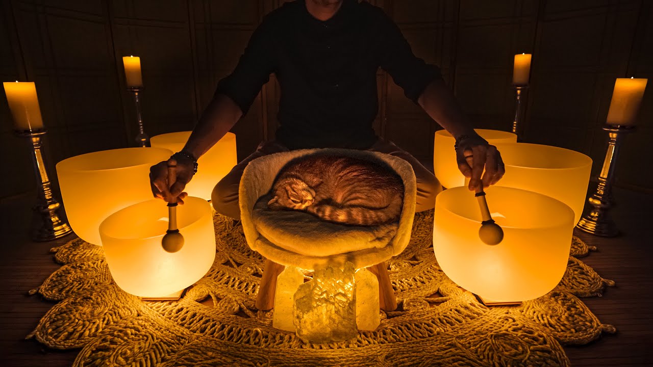 **SICK? FALL ASLEEP FAST** Sound Bath for Bedtime | Crystal Singing Bowls for Insomnia Relief