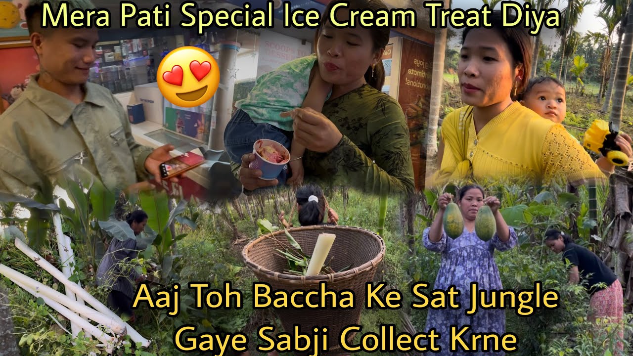 Mera Husband @RupamTheExplorer Ne Humko Surprise Diya😍||Aaj Baccha Ke Sat Jungle Gaye Sabji Collect 